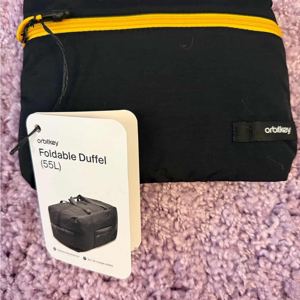 Orbiter Black Foldable Duffel Bag